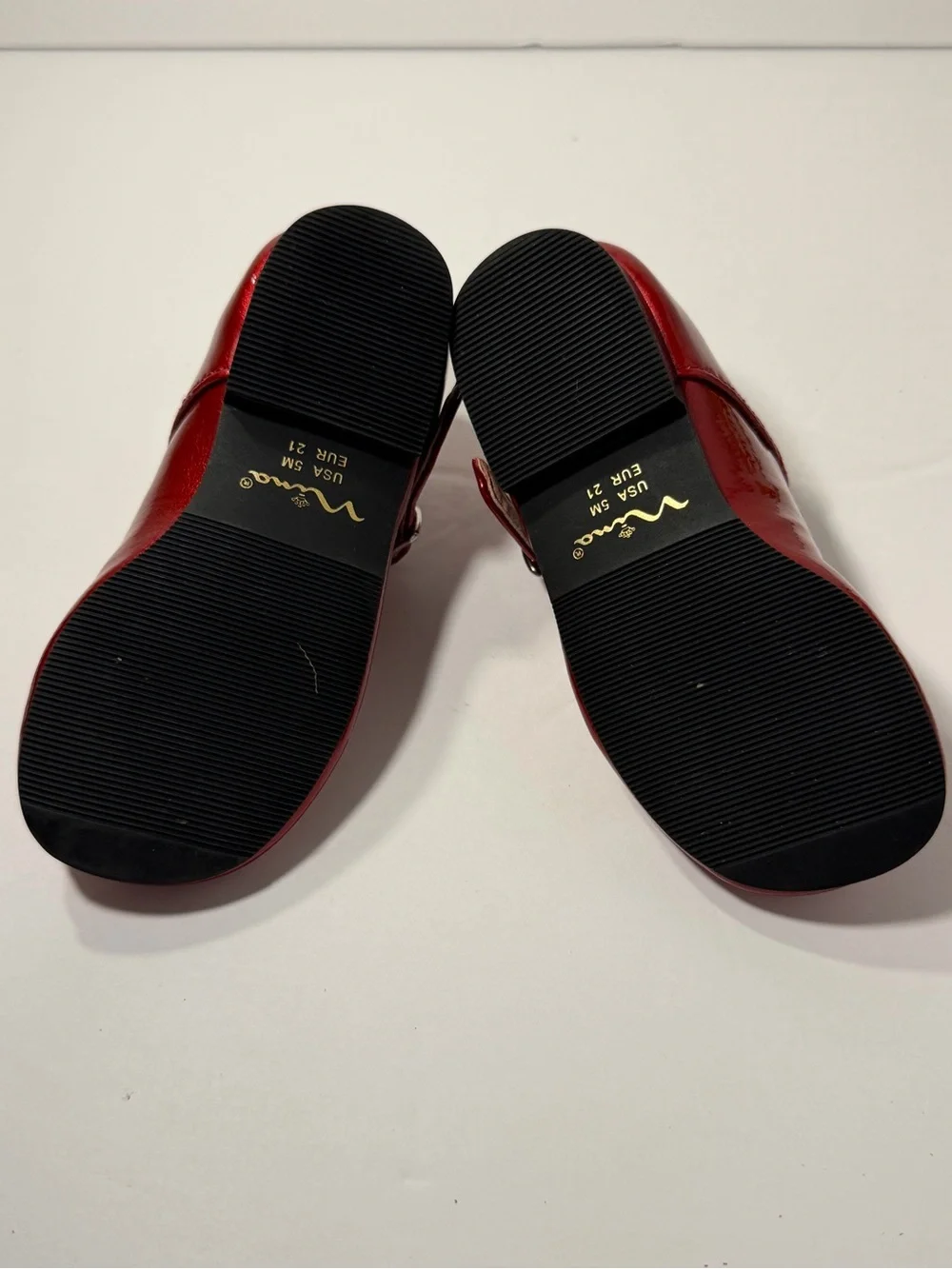 Nina Girls Red Metallic Patent Mary Jane Dress Shoes Size 5M EUR 21